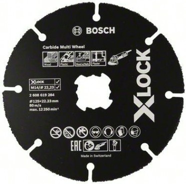 Твердосплавный диск универсальный X-LOCK BOSCH 125х22.2 мм Multi Wheel [2608619284]