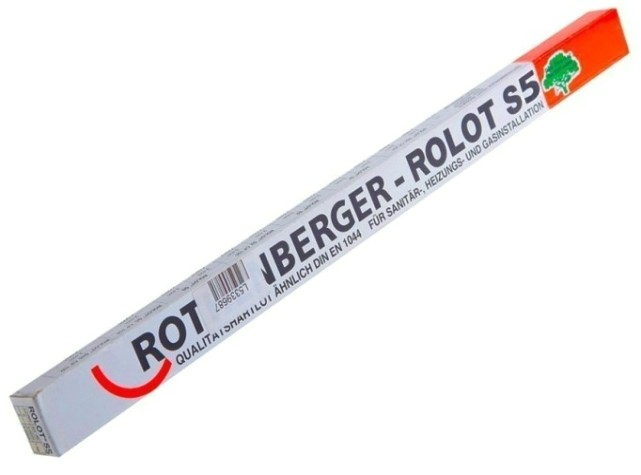 Твердый припой ROTHENBERGER ROLOT S 5 40502 2 х 2 х 500 мм, коробка 1,0 кг [40502]