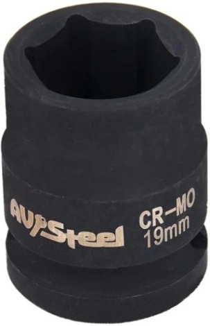 Ударная головка 6-ти гранная AV Steel AV-720019 1/2", 19 мм