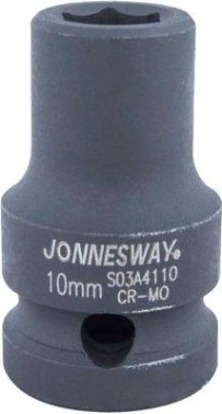 Ударная головка шестигранная с посадкой 1/2" JONNESWAY S03A4110 10 мм [047182]