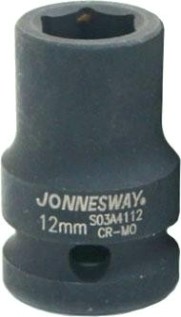 Ударная головка шестигранная с посадкой 1/2" JONNESWAY S03A4112 12 мм [047184]