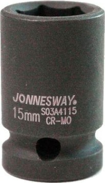 Ударная головка шестигранная с посадкой 1/2" JONNESWAY S03A4115 15 мм [047828]
