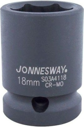 Ударная головка шестигранная с посадкой 1/2" JONNESWAY S03A4118 18 мм [047830]