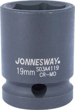 Ударная головка шестигранная с посадкой 1/2" JONNESWAY S03A4119 19 мм [047187]