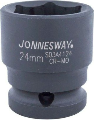 Ударная головка шестигранная с посадкой 1/2" JONNESWAY S03A4124 24 мм [047834]