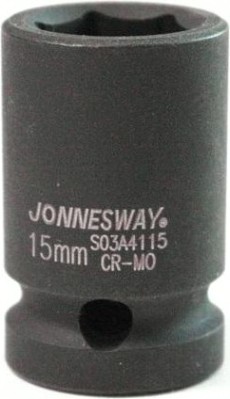 Ударная головка шестигранная с посадкой 1/2" JONNESWAY S03AD4115 15 мм [047847]