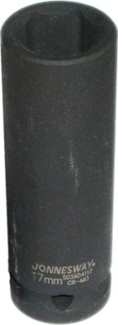 Ударная головка шестигранная с посадкой 1/2" JONNESWAY S03AD4117 17 мм [047196]