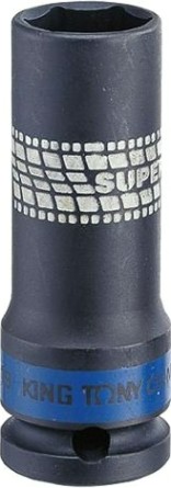 Ударная головка шестигранная с посадкой 1/2" KING TONY 441517М 17 мм глубокая, сверхтонкая [441517M]