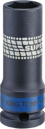 Ударная головка шестигранная с посадкой 1/2" KING TONY 441521М 21 мм глубокая, сверхтонкая [441521M]