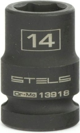 Ударная головка шестигранная с посадкой 1/2" STELS 13918 14 мм Ударная головка шестигранная с посадкой 1/2" STELS 13918 14 мм