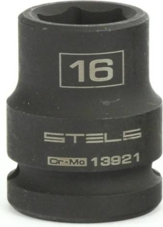 Ударная головка шестигранная с посадкой 1/2" STELS 13921 16 мм Ударная головка шестигранная с посадкой 1/2" STELS 13921 16 мм