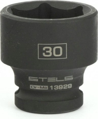 Ударная головка шестигранная с посадкой 1/2" STELS 13929 30 мм Ударная головка шестигранная с посадкой 1/2" STELS 13929 30 мм