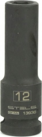 Ударная головка шестигранная с посадкой 1/2" STELS 13936 12 мм глубокая Ударная головка шестигранная с посадкой 1/2" STELS 13936 12 мм глубокая