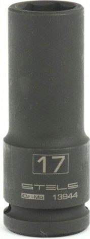 Ударная головка шестигранная с посадкой 1/2" STELS 13944 17 мм глубокая Ударная головка шестигранная с посадкой 1/2" STELS 13944 17 мм глубокая