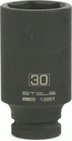 Ударная головка шестигранная с посадкой 1/2" STELS 13951 30 мм глубокая Ударная головка шестигранная с посадкой 1/2" STELS 13951 30 мм глубокая