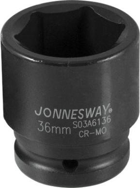 Ударная головка шестигранная с посадкой 3/4" JONNESWAY S03A6136 36 мм [048339]