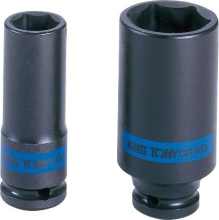 Ударная головка шестигранная с посадкой 3/4" KING TONY 643524М 24 мм глубокая [643524M]