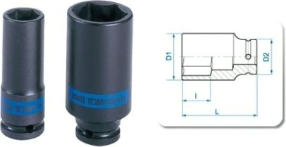 Ударная головка шестигранная с посадкой 3/4" KING TONY 643541М 41 мм глубокая [643541M]