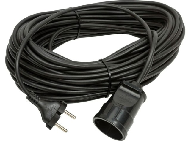 Удлинитель без катушки Proconnect 11-7116 ПВС 2х0.75, 30 м, б/з, 6A, 1300 Bт, ip20, черный