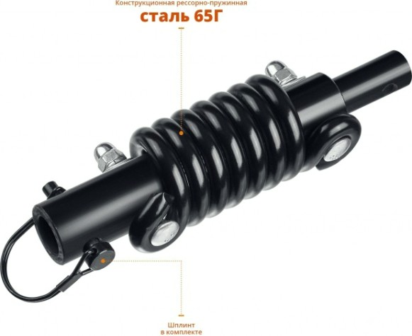 Удлинитель для бура (шнека) ЗУБР для мерзлого грунта адаптер пружинный d=20 мм [7059-20]