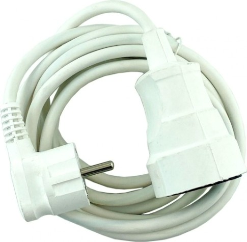 Удлинитель GLANZEN ES-03-001-white силовой шнур штепс. гнездо пвс 2*0,75 3м Удлинитель GLANZEN ES-03-001-white силовой шнур штепс. гнездо пвс 2*0,75 3м