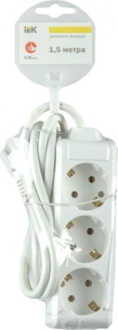 Удлинитель IEK 3х1.5м с заземл. 3х1 [WYP10-16-03-01-Z-17]