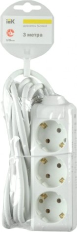 Удлинитель IEK 3х3м с заземл. 3х1 [WYP10-16-03-03-Z-N]