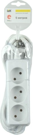Удлинитель IEK 3х5м без заземл. 2х0.75 [WYP10-06-03-05-N]