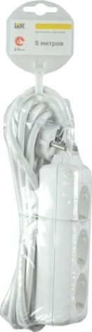 Удлинитель IEK 3х5м с заземл. 3х1 [WYP10-16-03-05-Z-N]