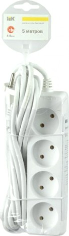 Удлинитель IEK 4х5м без заземл. пвс 2х0.75 [WYP10-06-04-05-N]