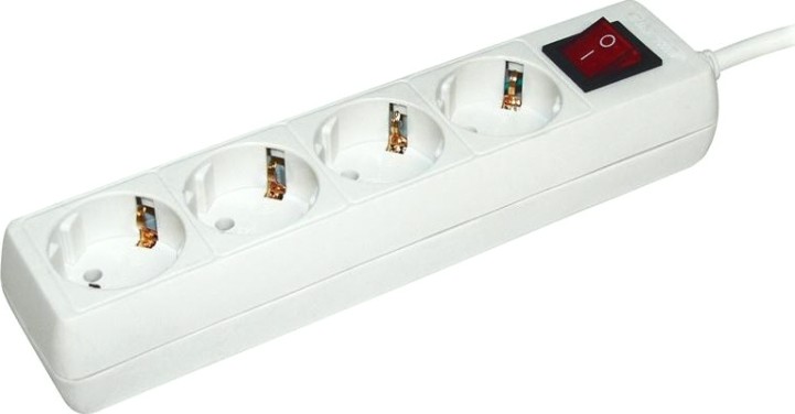 Удлинитель IEK 4х5м с заземл. 3х1 с выкл. [WYP10-16-04-05-ZK-N]