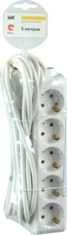Удлинитель IEK 5х5м с заземл. 3х1 [WYP10-16-05-05-Z-N]