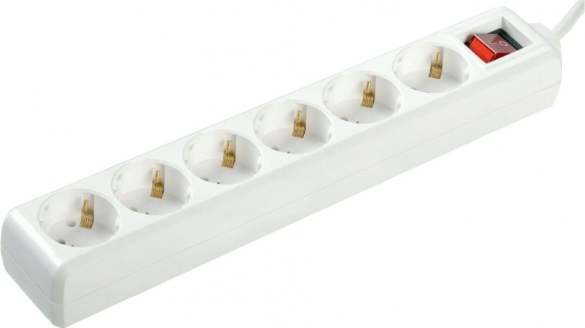 Удлинитель IEK 6х5м с заземл. 3х1 с выкл. [WYP10-16-06-05-ZK-N]