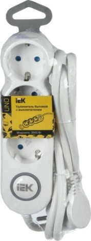 Удлинитель IEK Uno 3х5м с заземл. 3х1.5 [WYP53-16-03-05-ZK]