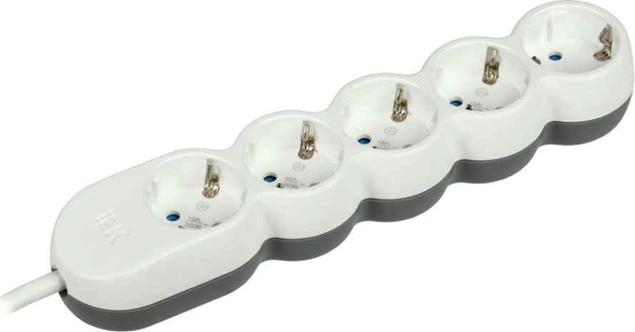 Удлинитель IEK Uno 5х3м с заземл. 3х1.5 [WYP53-16-05-03-Z]