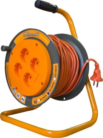 Удлинитель на катушке GLANZEN EB-30-002 ПВС 2х0,75 30м Удлинитель на катушке GLANZEN EB-30-002 ПВС 2х0,75 30м