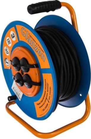 Удлинитель на катушке GLANZEN EB-30-009 КГ 3х1,5 30м (металлическая катушка) Удлинитель на катушке GLANZEN EB-30-009 КГ 3х1,5 30м (металлическая катушка)