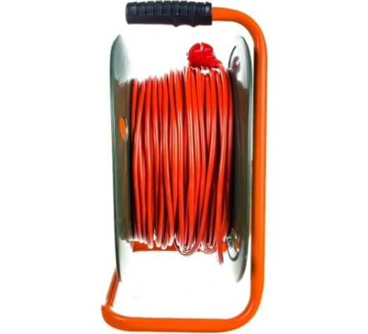 Удлинитель на катушке GLANZEN EB-50-003 силовой 4 гнезда, ПВС 2х1