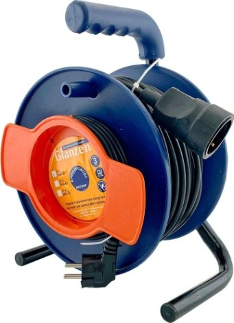 Удлинитель на катушке GLANZEN EC-30-014 силовой пвс 3х0,75