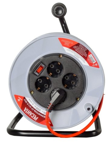 Удлинитель на катушке Ресанта СУ-3х1,5-30/2 силовой (с выкл., 4 розетки) [61/118/6]