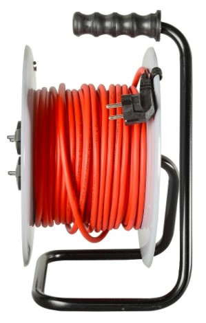 Удлинитель на катушке Ресанта СУ-3х1,5-30/3 силовой, металлич. катушка (с выкл., 4 розетки, ip [61/118/7]