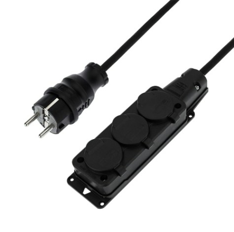 Удлинитель на рамке REXANT 11-7080 КГ 3х1.5, 10 м, 3 гнезда, морозостойкий, с/з, 16A