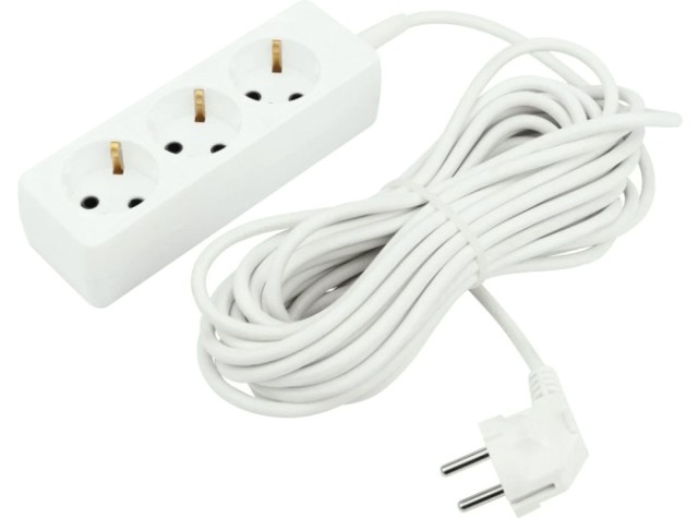 Удлинитель Proconnect 11-7208 3 гнезда, 10 м, 3х0.75 мм², с/з, белый Удлинитель Proconnect 11-7208 3 гнезда, 10 м, 3х0.75 мм², с/з, белый