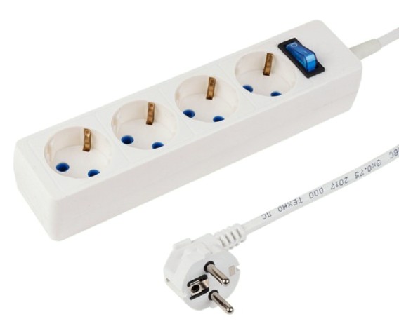 Удлинитель Proconnect 11-7227 STANDARD 4 гнезда, 1.5 м, 3х0.75 мм², с/з, белый