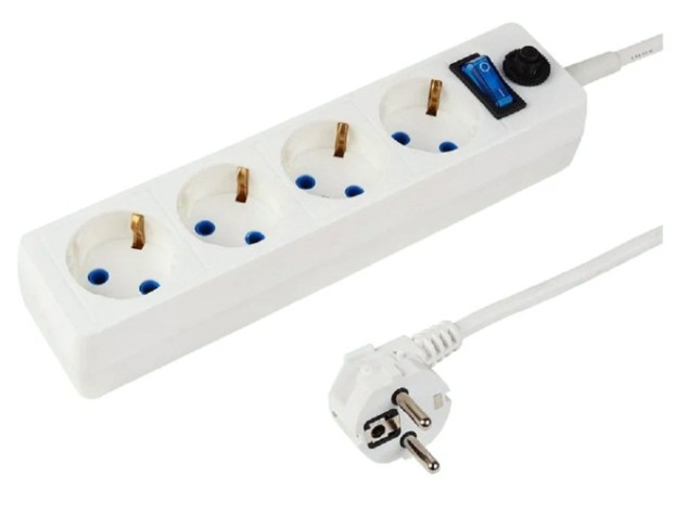 Удлинитель Proconnect 11-7232 STANDARD 4 гнезда, 5 м, 3х0.75 мм², с/з, белый