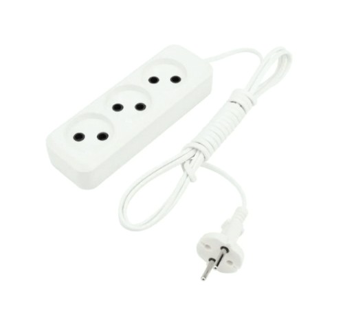 Удлинитель REXANT 11-8733 3 гнезда, 3 м, 2х0.75 мм², б/з, белый Удлинитель REXANT 11-8733 3 гнезда, 3 м, 2х0.75 мм², б/з, белый