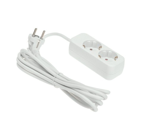 Удлинитель REXANT 13-4004 STANDARD 2 гнезда, 3м, 3х1,0мм², с/з, белый Удлинитель REXANT 13-4004 STANDARD 2 гнезда, 3м, 3х1,0мм², с/з, белый