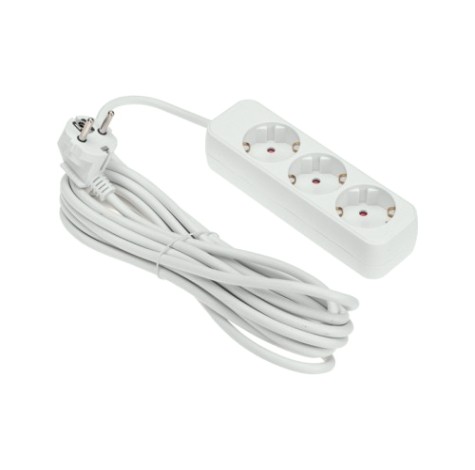 Удлинитель REXANT 13-4011 STANDARD 3 гнезда, 5м, 3х1,0мм², с/з, белый Удлинитель REXANT 13-4011 STANDARD 3 гнезда, 5м, 3х1,0мм², с/з, белый