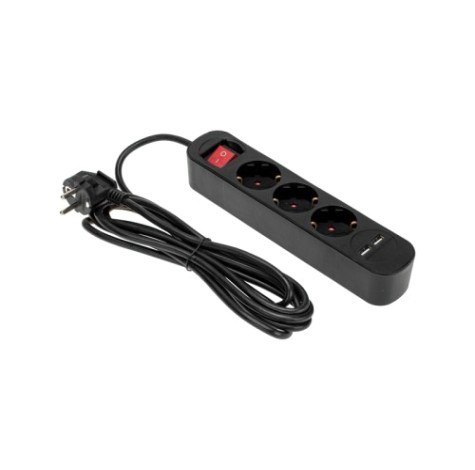 Удлинитель REXANT 13-4022 STANDARD 3 гнезда, 3м, 3х1,0мм², с/з, с выкл. 2USB Удлинитель REXANT 13-4022 STANDARD 3 гнезда, 3м, 3х1,0мм², с/з, с выкл. 2USB