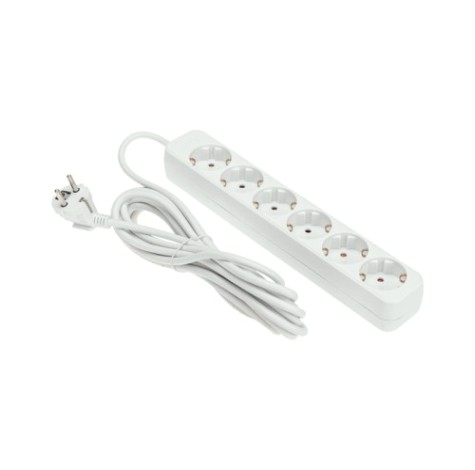 Удлинитель REXANT 13-4045 STANDARD 6 гнезд, 5м, 3х1,0мм², с/з, белый Удлинитель REXANT 13-4045 STANDARD 6 гнезд, 5м, 3х1,0мм², с/з, белый